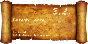 Bezegh Lenke névjegykártya